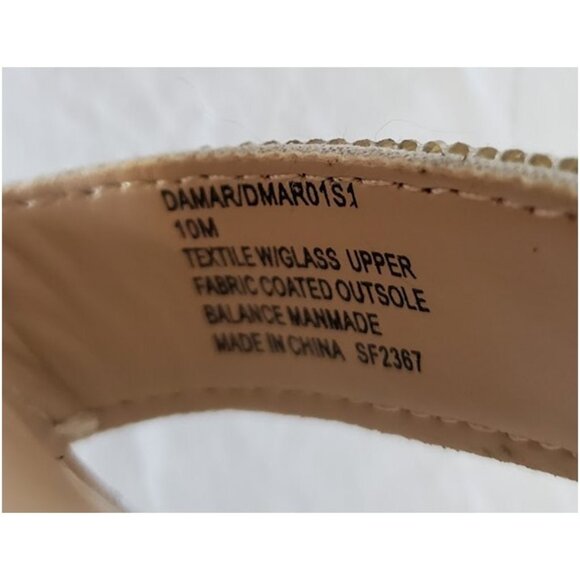 Steve Madden Damar Silver Rhinestone Platform Stiletto Heels Ankle Strap Sz 10 - Picture 12 of 12